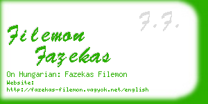 filemon fazekas business card